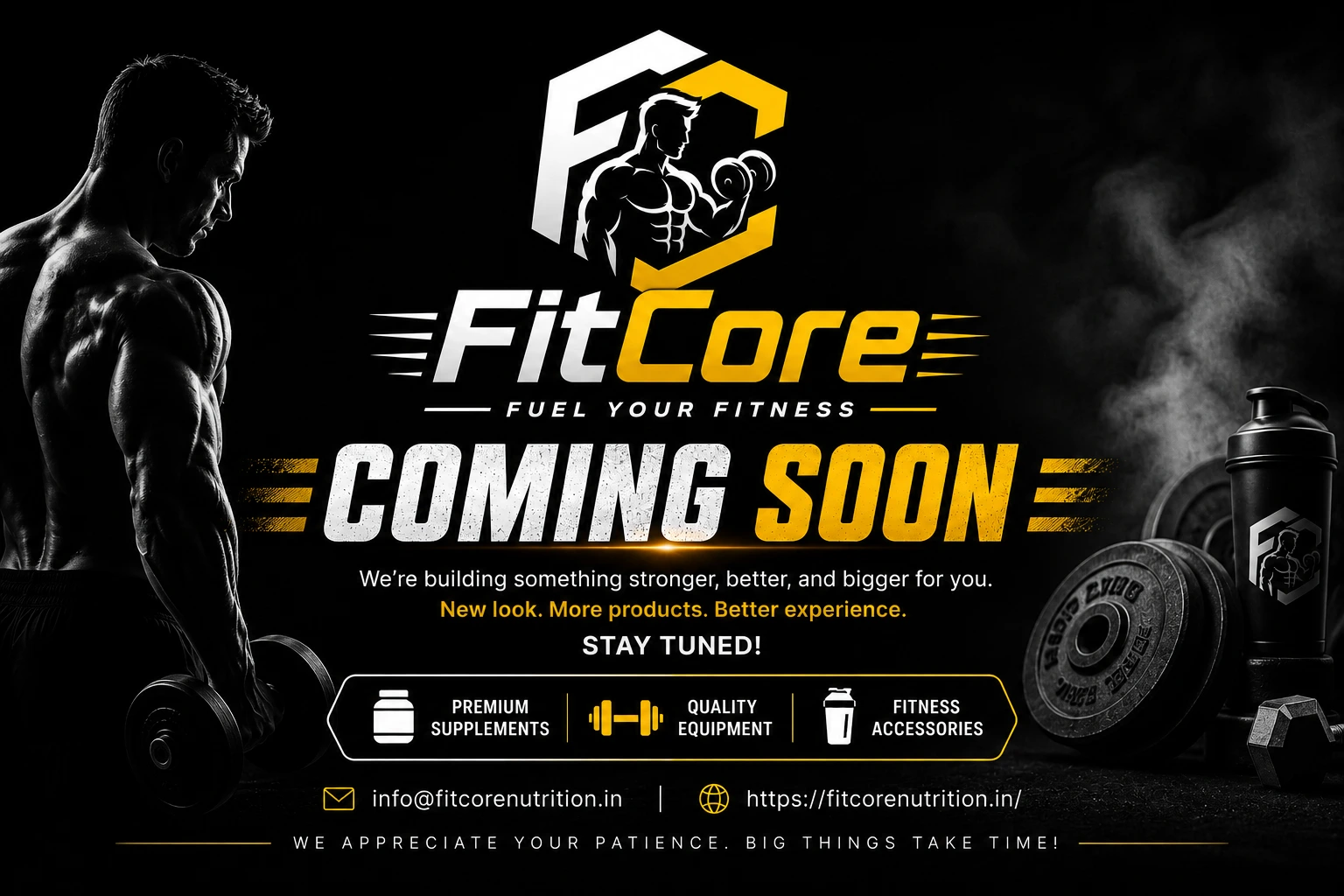 FitCore Nutrition — Coming Soon. Fuel Your Fitness.